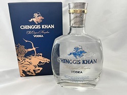 お酒 画像 ボトルチンギス Chinggis Khen モンゴル ウォッカ 700ml 未開封品 箱入り
