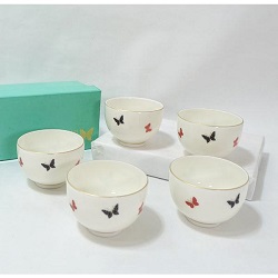 食器 画像 ハナエモリ HANAE MORI 湯吞み5客セット