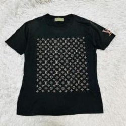 ルイヴィトン 画像 Tシャツ 黒 モノグラムプリント