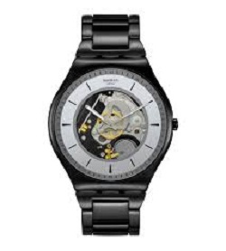 時計 画像 腕時計 メンズ スウォッチ SWATCH TRAIN THE HANDS 黒 美品