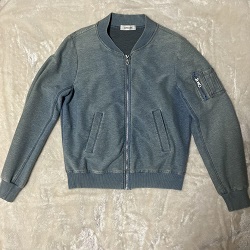 古着 画像 デニム風ジャケット LANCON Lサイズ レディース 美品