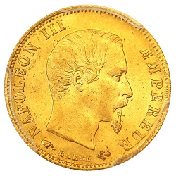 金製品 画像 K21.6 21.6金 金貨 ナポレオン3世 5フラン フランス