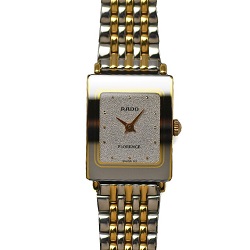 時計 画像 腕時計 レディース ラドー RADO フローレンス シルバー ゴールド スクエア 美品