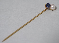 金製品 画像 K15 15金 ピン パール サファイヤ