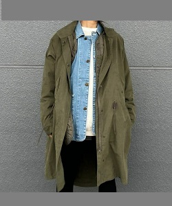 古着 画像 モッズコート カーキ色 back number Lサイズ レディース 美品