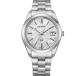 時計 画像 腕時計 メンズ ザシチズン The CITIZEN AQ4100-57B ソーラー シルバーカラー 美品
