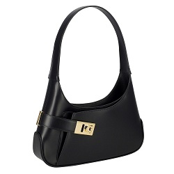 ブランド品 画像 サルヴァトーレフェラガモ Ferragamo ワンショルダーバッグ レザー 黒