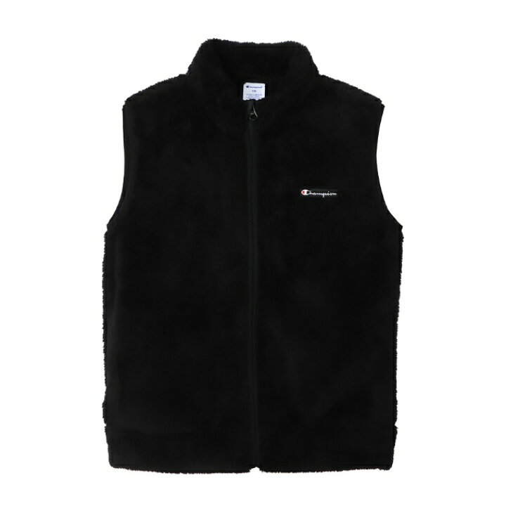古着 画像 フリースベスト 黒 Champion Lサイズ レディース 美品