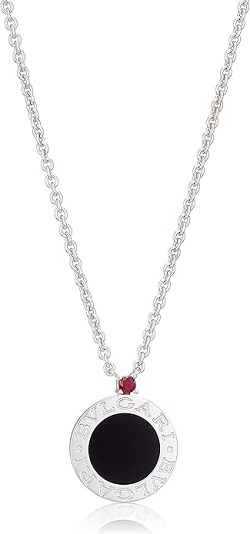 ブランド品 画像 ブルガリ BVLGARI ネックレス セーブザチルドレン シルバー オニキス ルビー
