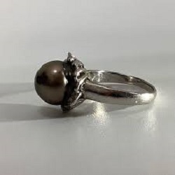 プラチナ製品 画像 指輪 リング ブラックパール
