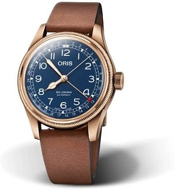 時計 画像 腕時計 メンズ オリス ORIS ビッグクラウン ブロンズ ポインターデイト 自動巻 レザーベルト 美品