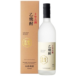 お酒 画像 越乃寒梅 十年古酒 乙焼酎 米焼酎 720ml 未開封品 箱入り