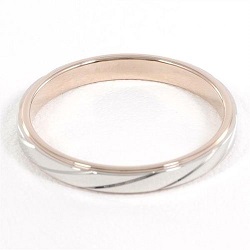 プラチナ製品 画像 Pt585 K14PG コンビリング 指輪