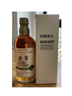お酒 画像 余市 YOICHI 12年 シングルモルトウイスキー ピーティ＆ソルティ 500ml 未開封品 箱入り