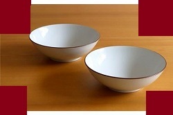 食器 画像 白山陶器 波佐見焼 白磁千段6寸平鉢２ピースセット