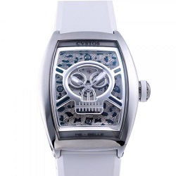 時計 画像 腕時計 メンズ クストス CVSTOS RE-BELLE SKULL STEEL 美品