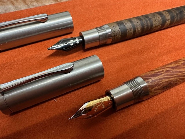 新宿個展 新作 万年筆(仮名ステンキャップ万年筆） その1、その2