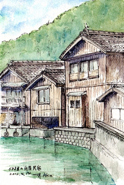 流行 原画 風景画 油絵 手描き 海景」 京都 メルカリ - 伊根