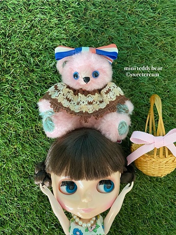 ミニサイズのテディベア着せ替えセット（ピンク） | sweetcream