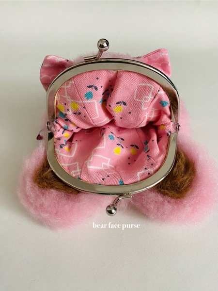ピンク色ベアのがま口お財布 | sweetcream
