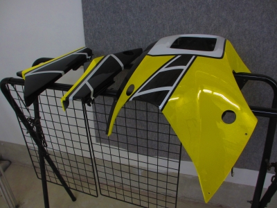 新作カスタムペイントRZ250（バイク、インターカラー、黄色