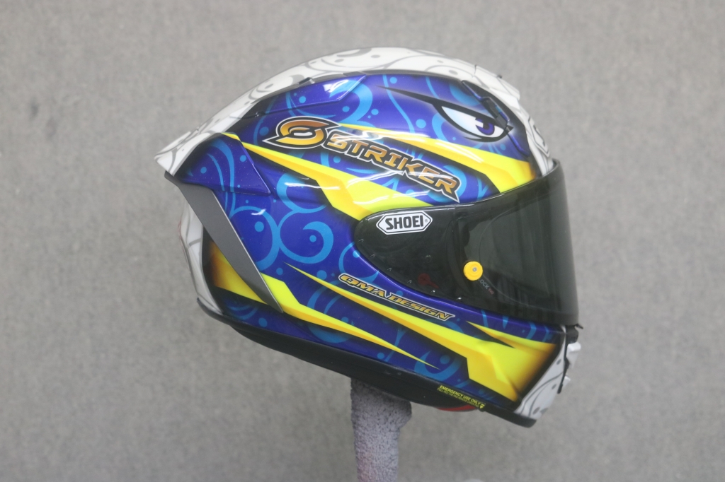 SHOEI フルフェイスヘルメット 青・黄 在庫限り】 X-Fifteen MARQUEZ THAI TC-2 BLUE/GOLD フルフェイス
