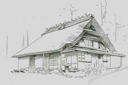 慌ただしい取材 茅葺の里 | クマオバのアトリエより