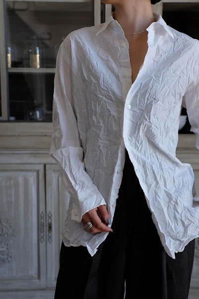 AURALEE / オーラリー | WRINKLED WASHED FINX TWILL SHIRT