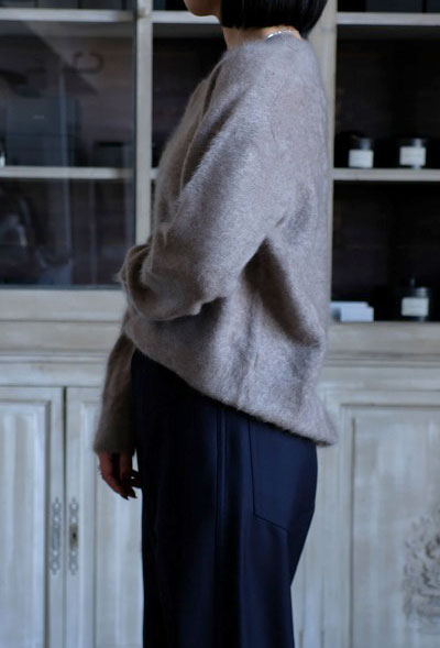 ATONエイトン ファーカシミヤ100% ロングニットカーディガン 美品