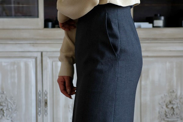 【AURALEE】WOOL KID MOHAIR HOP SACK SLIT SKIRT スカート Wool Mohair Hop Sack Slit Skirt – La Garçonne
