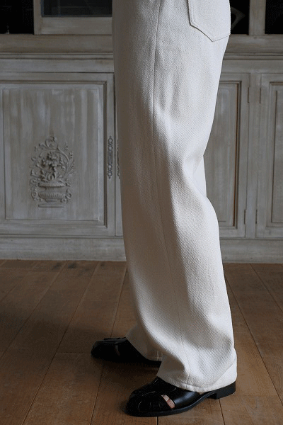 パンツ AURALEE SILK NEP DENIM 5P WIDE PANTS 5 AURALEE【オーラリー】Silk nep denim 5p wide pants 