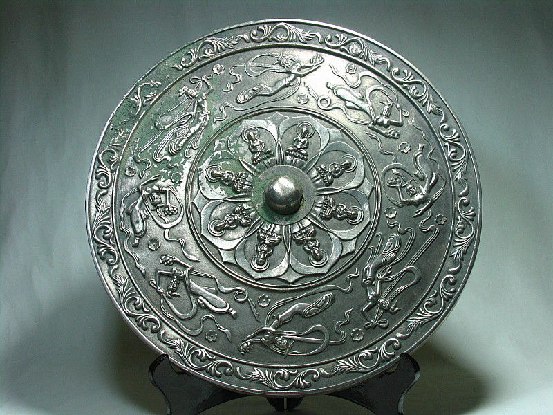 龍紋 白銅 古鏡 付き合い 中国美術 φ17.5cm(K-HA465) 龍紋 白銅 古鏡 付き合い 中国美術 φ17.5cm(K-HA465)