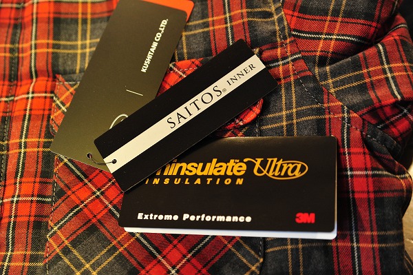 値下げクシタニ KUSHITANI インサレーションコットンシャツ ネルシャツ