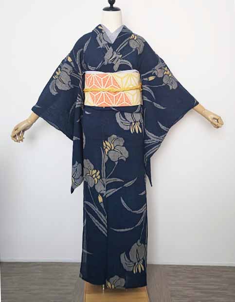 楽天市場】夏着物 単衣 小千谷ちぢみ 麻100 洗える 単品 日本製