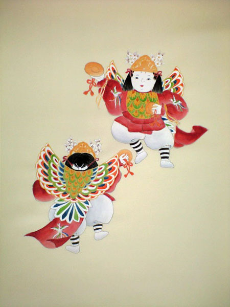 迦陵頻伽の染帯 | 京・老舗 岡重