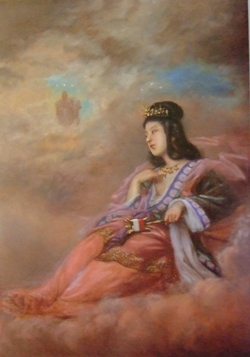 山本芳翠、眠れる女、希少な画集より、新品高級額・額装付