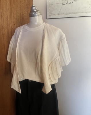miho umezawa フリルカシュクールブラウス | MONDAY STORE