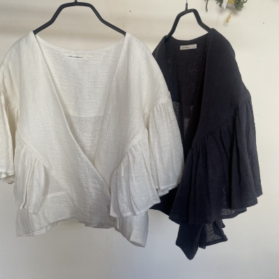 miho umezawa フリルカシュクールブラウス | MONDAY STORE