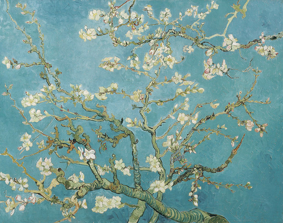 イタリア製　巨大絵画　ゴッホ『花咲くアーモンドの木』　額絵　絵画　アート　パネル イタリア製巨大絵画ゴッホ『花咲くアーモンドの木』額絵絵画