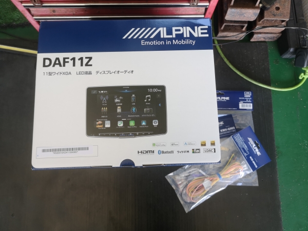 エブリィワゴン アルパインDAF11Z 11インチディスプレイオーディオ