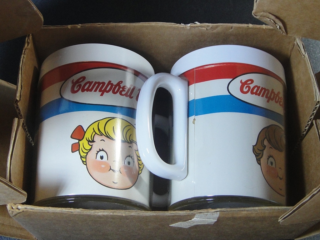 希少 未使用 キャンベルキッズ 食器4点セット 2箱 2001年製 ☆70'sアメリカ製キャンベル・スープ・カンパニー・キャンベル