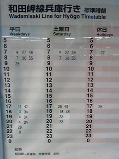 和田岬線の時刻表 | あーたら ホーリー。