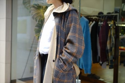 チェスターコート SUNSEA   REVERSIBLE CHECK JEDI COAT SUNSEA/REVERSIBLE CHECK JEDI COAT - 20171026_1883438.jpg