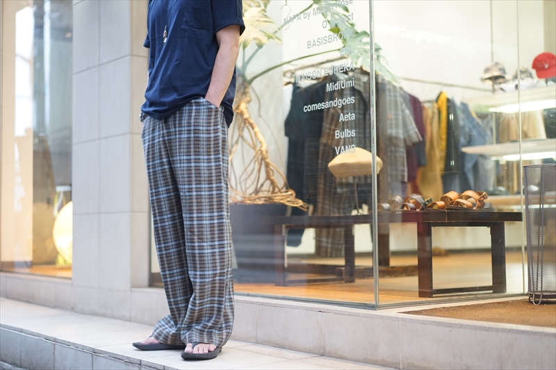 SUNSEA 19ss SPEC LINEN CHECK PANTS パンツ SUNSEA 19ss SPEC LINEN CHECK PANTS パンツ SUNSEA 19ss SPEC
