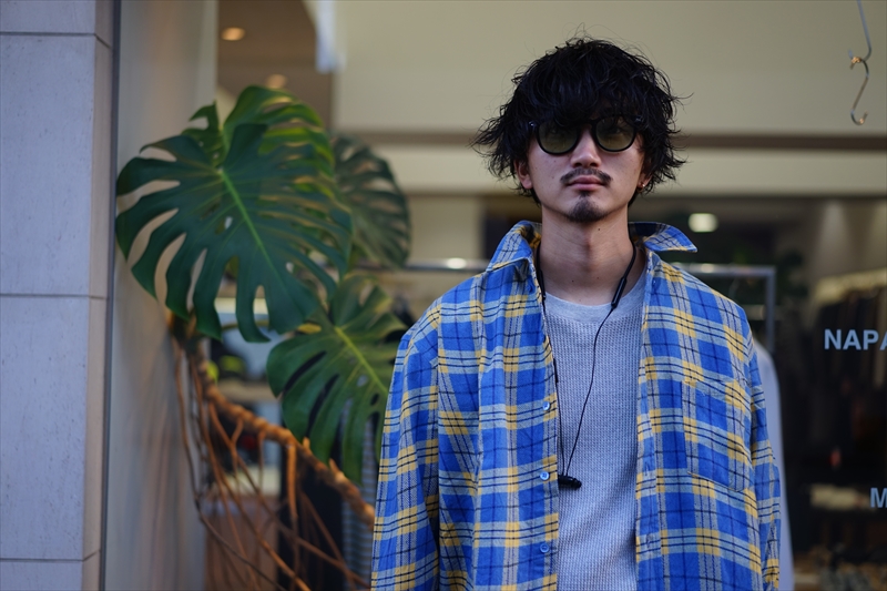 UNUSED(アンユーズド)20AW Collectionの新作、Check Shirt/Navy×Yellow