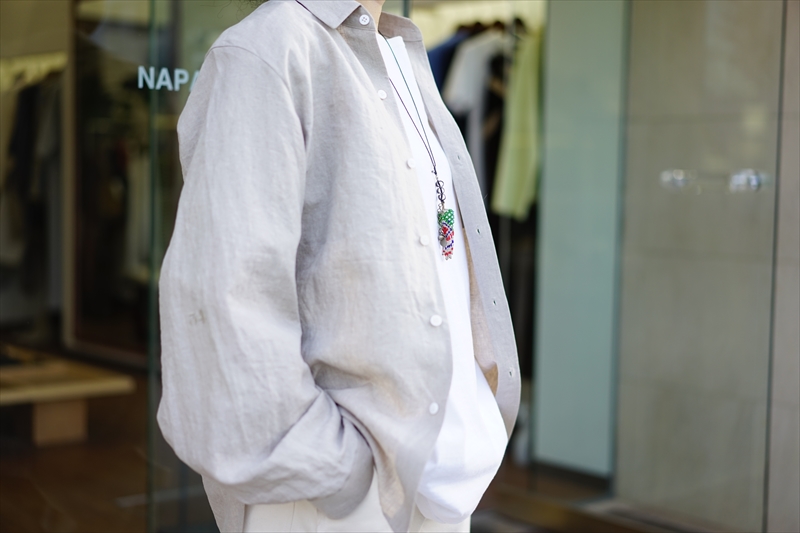 sunsea Johnny.d ホワイトシャツ SUNSEA(サンシー) の新作、Johnny D.Linen Shirtを使った