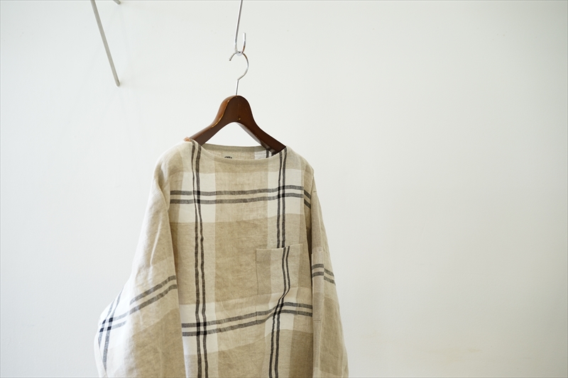 トップス SUNSEA LINEN CHECK GIGOLO SHIRT