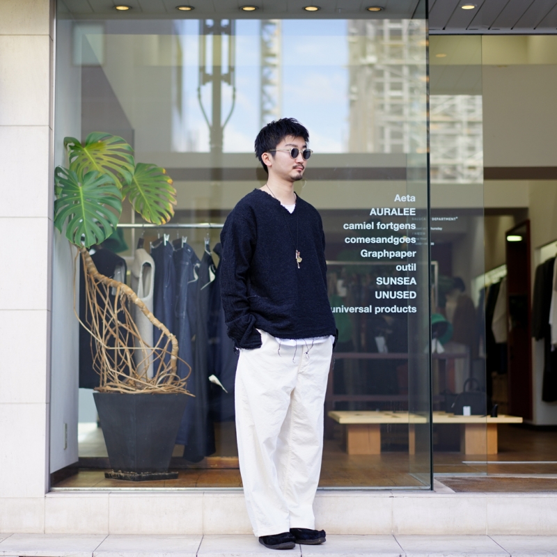 SUNSEA 22AW Shrinkage V-Neckウール使いニット SUNSEA(サンシー)22AW Collectionの新作、Shrinkage V-Neckのご紹介