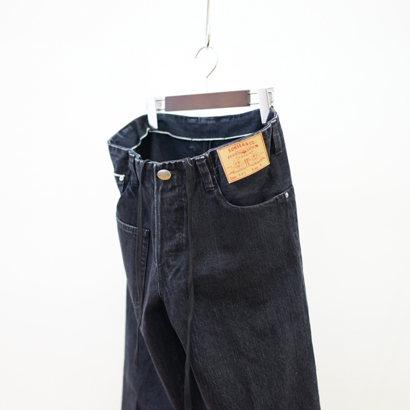 SUNSEA ALTANATING BK DENIM/BK