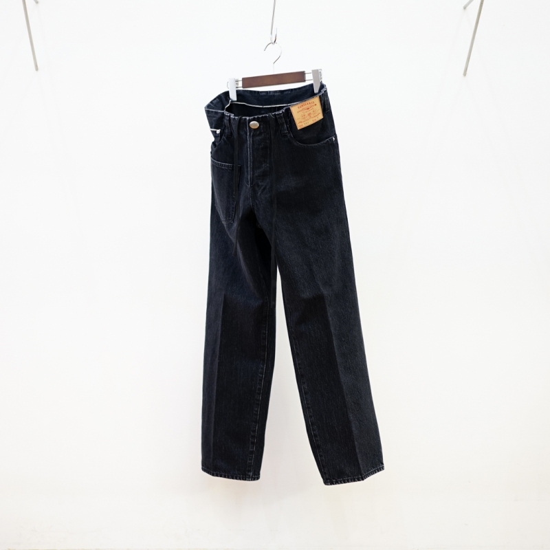 SUNSEA ALTANATING BK DENIM/BK